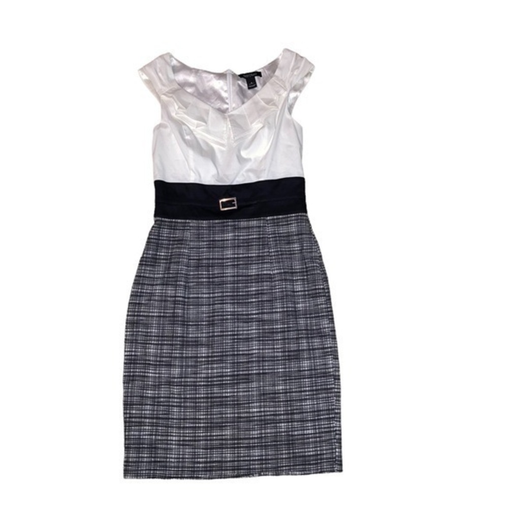 White House black market black white dress nwt new 4